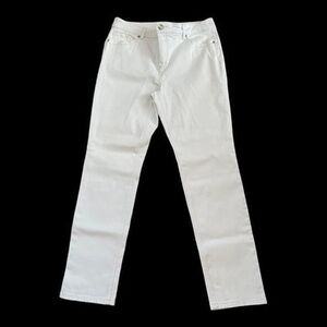 Women’s White Cotton Jeans Chico’s So Lifting Regular Fit Jeans Size 10